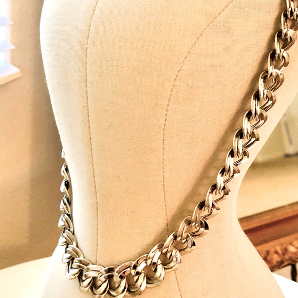 Vintage Signed Monet Silver Necklace & Bangle - Picture 5 of 16